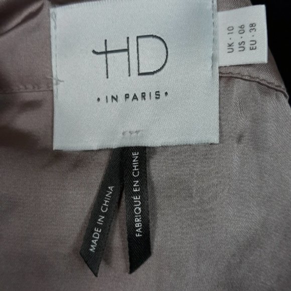 HD IN PARIS || ANTHROPOLOGIE Beige Silver gray floral lace skirt - Size 6 - Picture 6 of 7